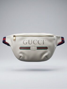 Gucci White Belt Bag / Bum Bag